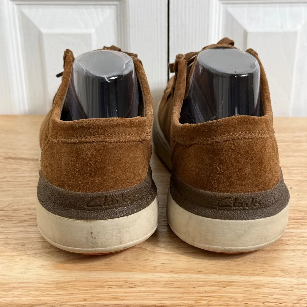 Clarks Court Lite Wally Size 11 Brown Suede Moccasin Loafer Minimalist Casual
